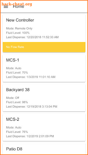 Mosquito Control System screenshot