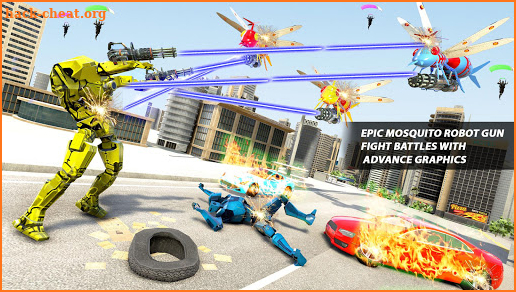 Mosquito Robot Transforming Games: Robot Car Game screenshot