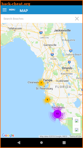 Mote Beach Conditions Reporting System BCRS screenshot