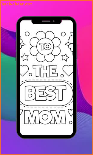 Mothers Day Card Coloring screenshot