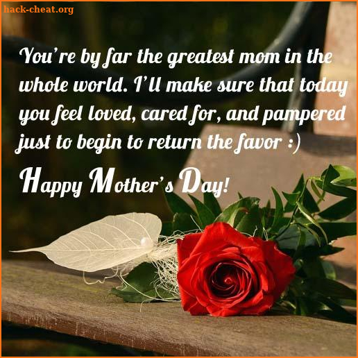 mothers day greeting card screenshot