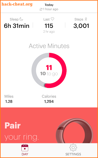 Motiv Ring Fitness Tracker screenshot