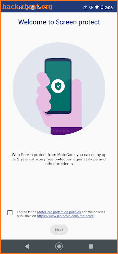 MotoCare Screen Protect screenshot