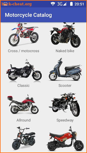 Motorcycle Catalog screenshot