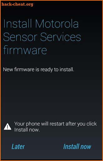 Motorola Sensor Services screenshot