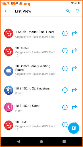 Mount Sinai Hospital Map screenshot