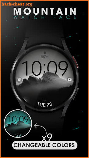 Mountain minimal watch face screenshot