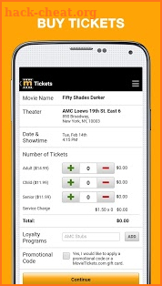 MovieTickets.com screenshot