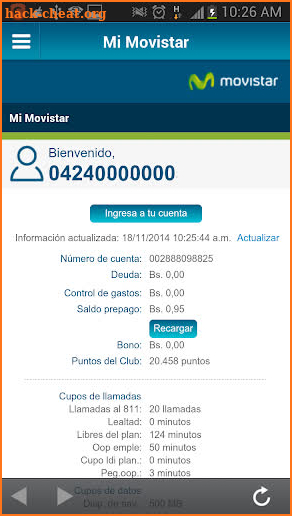 Movistar screenshot