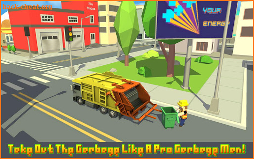 Mr. Blocky Garbage Man SIM screenshot