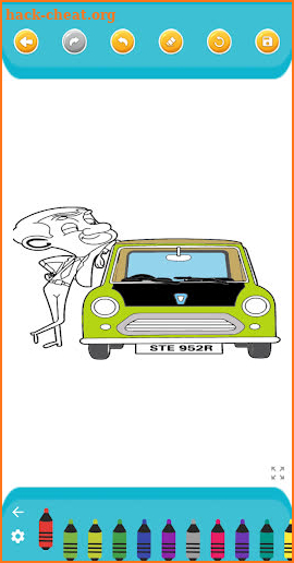 Mr comedy bean coloring pages screenshot