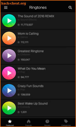 MR ZDEGE Free Ringtones & music player screenshot