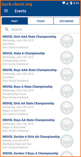 MSHSL Golf screenshot