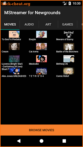 MStreamer for Newgrounds screenshot