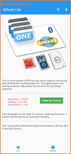 MTools Lite - BLE PN532 RFID Reader screenshot