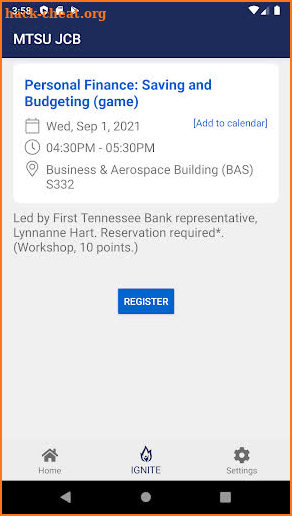 MTSU Jones College of Business screenshot