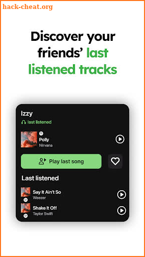 MUBR - see what friends listen screenshot