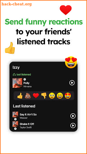 MUBR - see what friends listen screenshot