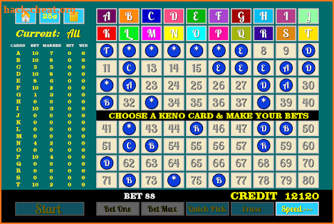 Multi-Card Keno screenshot