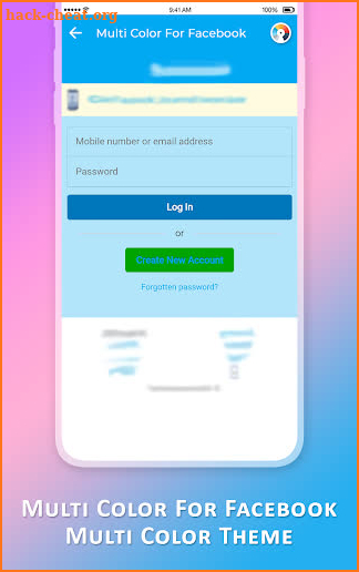 Multi Color For Facebook - Multi Color Theme screenshot