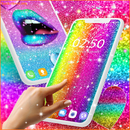 Multi color glitter live wallpaper screenshot