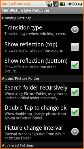 MultiPicture Live Wallpaper screenshot