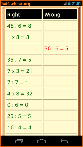 Multiplication and Division screenshot