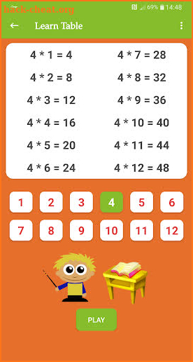 Multiplication Table Challenger screenshot