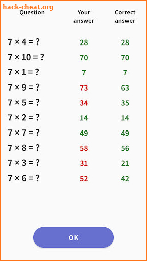 Multiplication table - learn easily screenshot