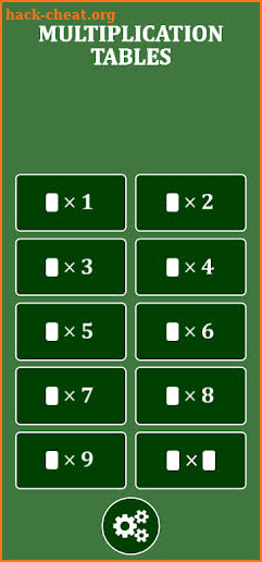 Multiplication Tables screenshot