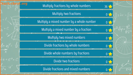 Multiply and divide fractions - 5th grade math screenshot