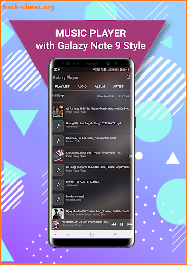 Music Player style Note 9 screenshot