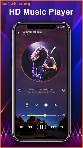 Music Player with equalizer and trendy design screenshot