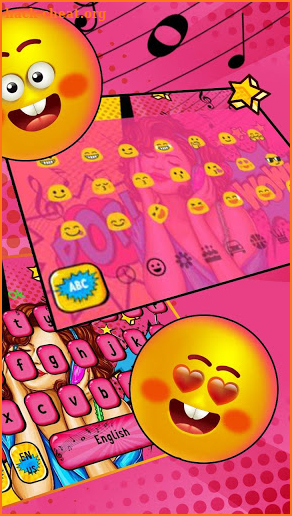 Music Pop Art Keyboard Theme screenshot