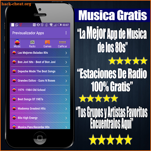 Musica de los 80 Gratis screenshot