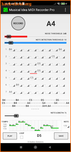 Musical Idea MIDI Recorder Pro screenshot