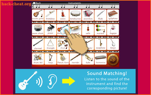 Musical Instruments - Montessori Vocabulary screenshot