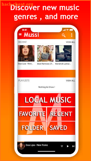 Mussi - music streaming screenshot