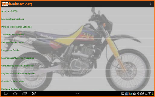 My DR650 screenshot