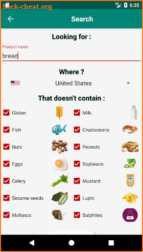 My Food Allergies Scanner screenshot