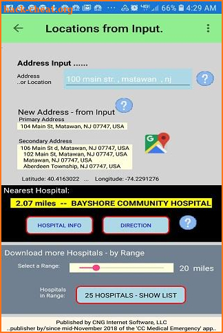 My Hospital GPS Finder screenshot