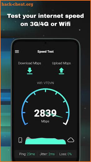 My internet speed test screenshot