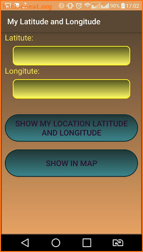 my Latitude and Longitude screenshot