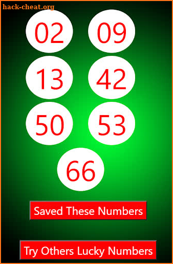 My lucky numbers daily random number generator app screenshot