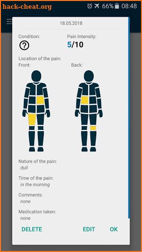 My Pain Diary - manage my pain screenshot