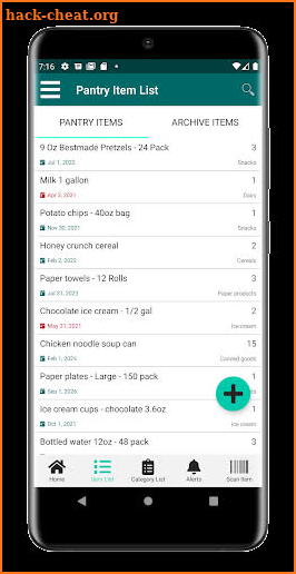 My Pantry Tracker screenshot