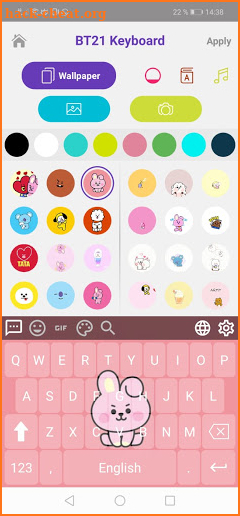 My Photo BT21 Keyboard screenshot