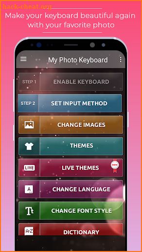 My Photo Keyboard - custom theme screenshot