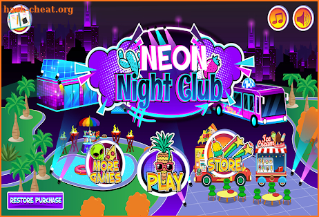 My Pretend Neon Night Club - Kids Dance Games FREE screenshot