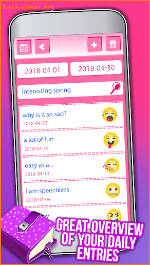 My Secret Diary With Lock - Personal Journal App screenshot